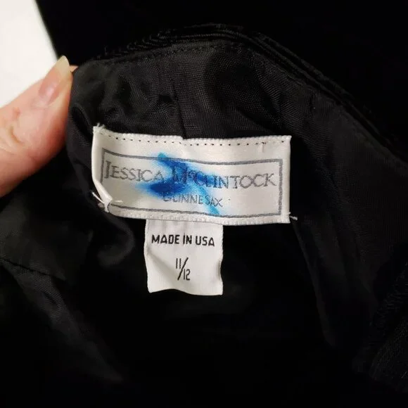 Vintage Jessica Mcclintock Womens Gunne Sax Babydoll Dress Size 12 Mini Velvet - Picture 4 of 9